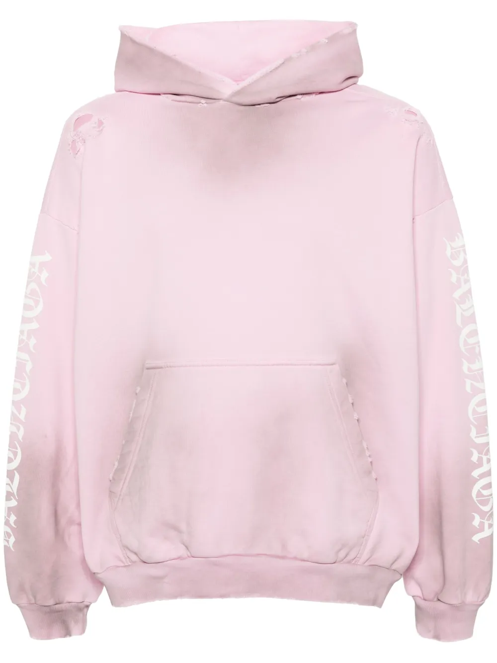 Balenciaga Felpa Gothic Type Con Cappuccio Rosa FARFETCH IT
