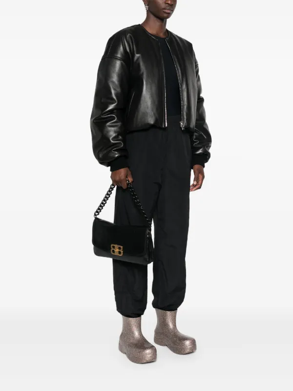 Balenciaga Medium BB Soft Shoulder Bag | Black | FARFETCH