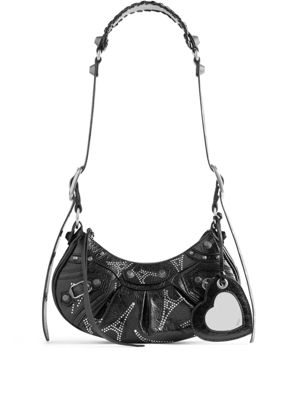 Shop Balenciaga Xs Le Cagole Shoulder Bag In Black