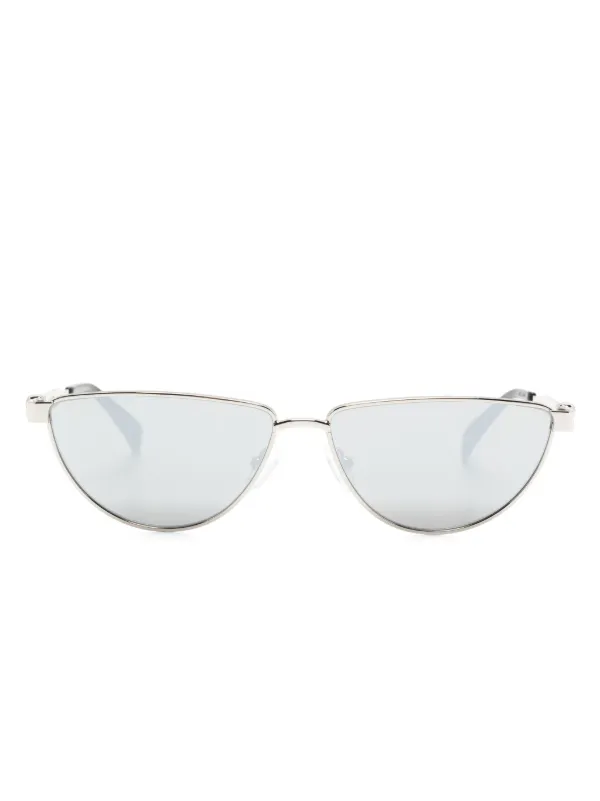 Alexander McQueen Eyewear オーバルフレーム サングラス | シルバー
