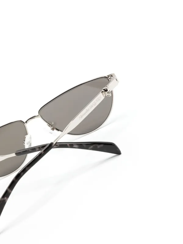 Alexander McQueen Eyewear オーバルフレーム サングラス | シルバー 