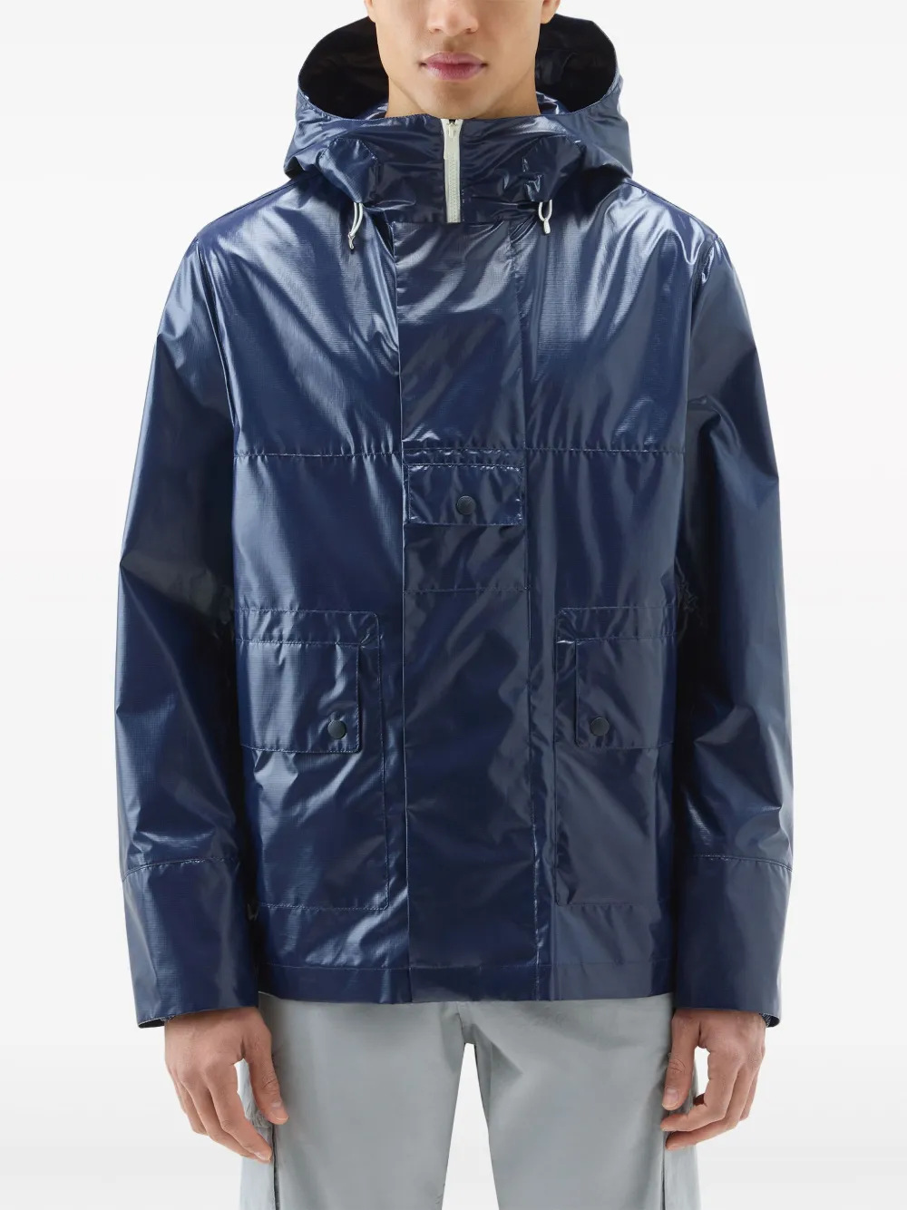 Woolrich Jack met capuchon Blauw