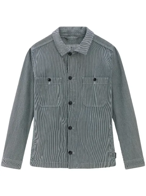Woolrich stripe-print cotton overshirt