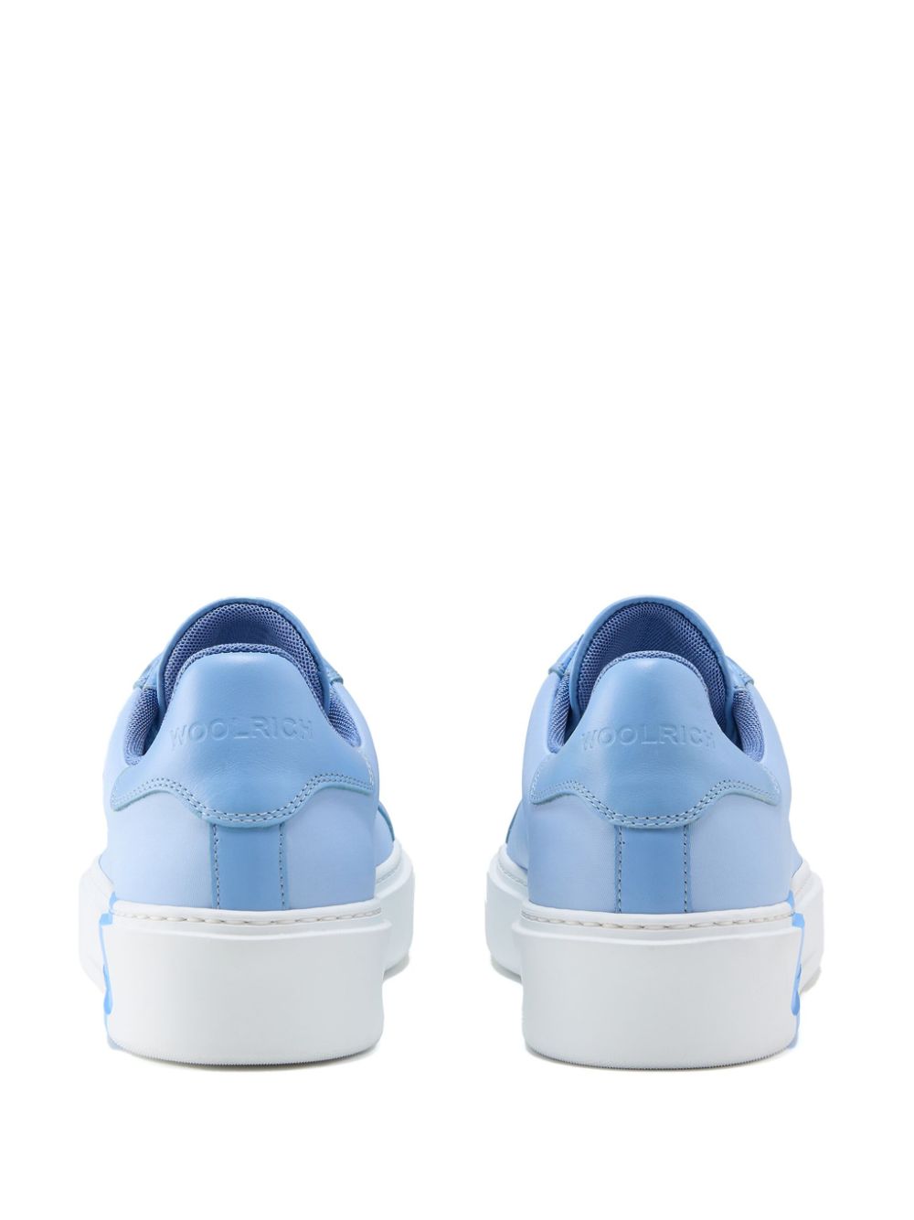 Shop Woolrich Panelled Lace-up Sneakers In Blue
