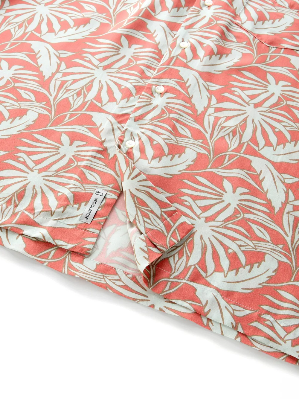 Woolrich tropical-print Bowling Overshirt | Pink | FARFETCH IN