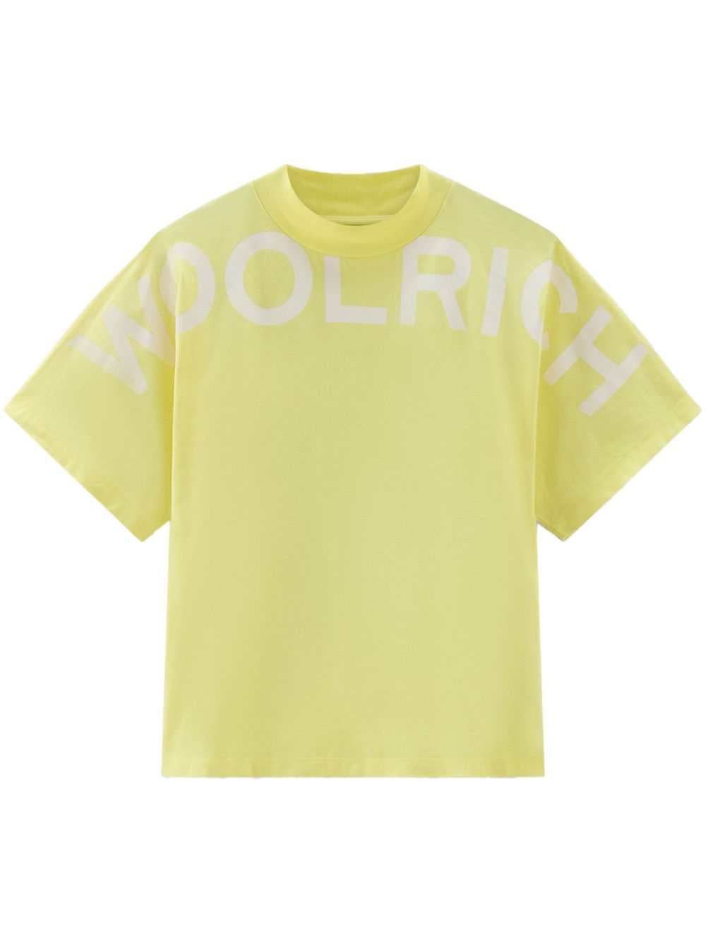woolrich t-shirt en coton à logo imprimé - jaune