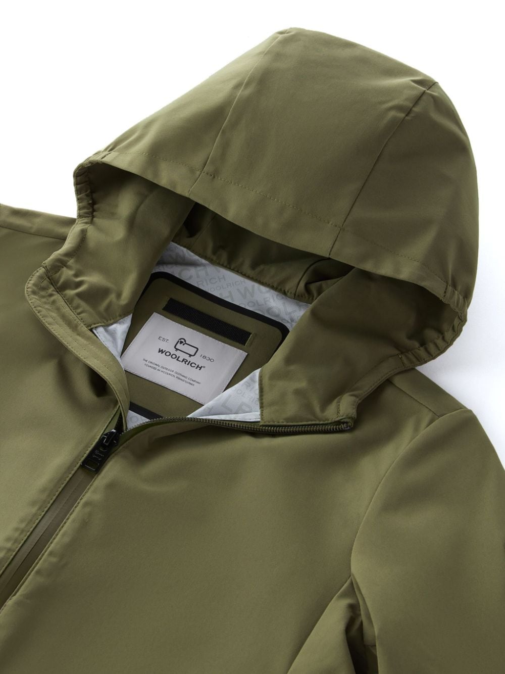 Shop Woolrich Pacific Hooded Jacket In Green