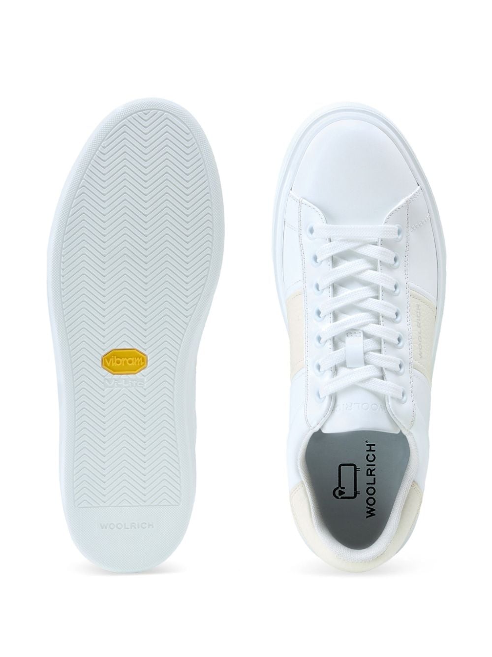 Shop Woolrich Logo-print Lace-up Sneakers In White