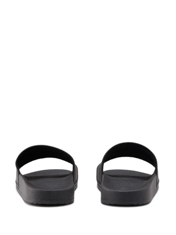 サンダル・ミュール Woolrich Slide Sandal With Logo Woolrich logo-embossed Flip Flops | Black | FARFETCH JO