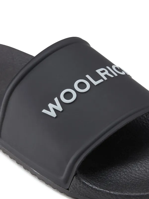 Woolrich logo-embossed Flip Flops | Black | FARFETCH JO