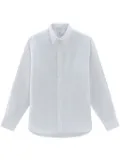 Woolrich point-collar linen shirt - White