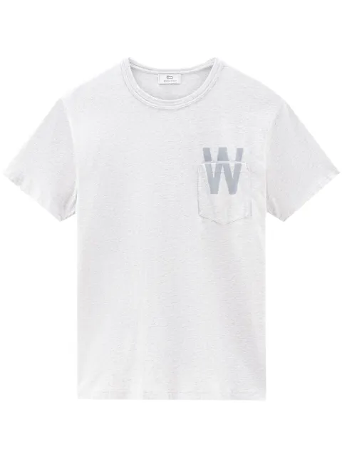 Woolrich playera con logo estampado