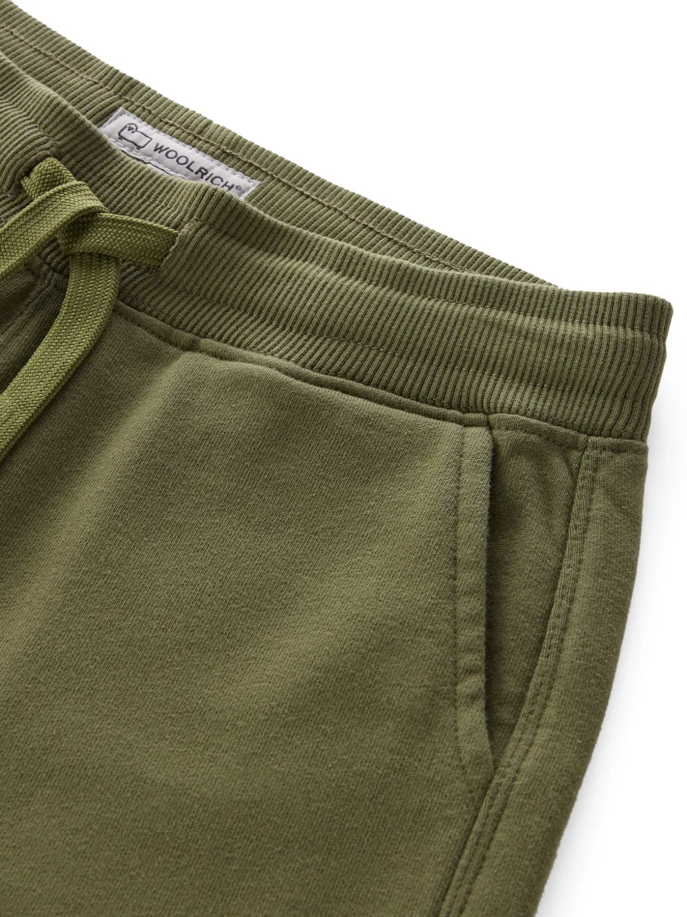 Woolrich Kids Katoenen shorts met geborduurd logo Groen