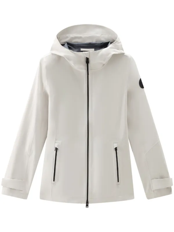 ジャケット WOOLRICH Women Jackets CFWWOU0883FRUT11488743 White Woolrich Leavitt Hooded Jacket | Grey | FARFETCH