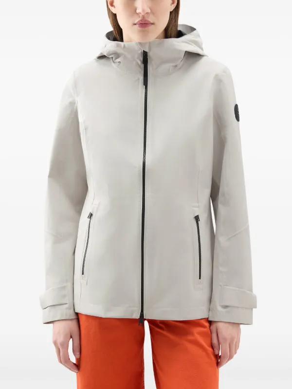 ジャケット WOOLRICH Women Jackets CFWWOU0883FRUT11488743 White Woolrich Leavitt Hooded Jacket | Grey | FARFETCH