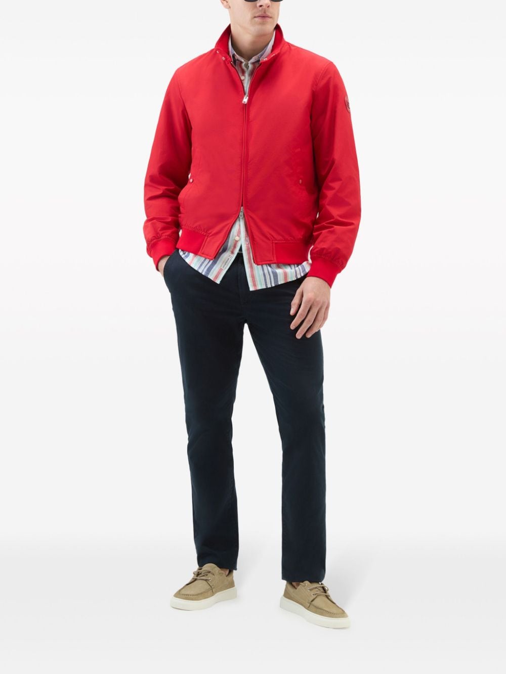 Shop Woolrich Cruiser Bomber Jacket In Red