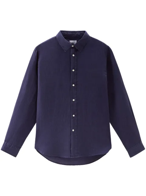 Woolrich point-collar linen shirt