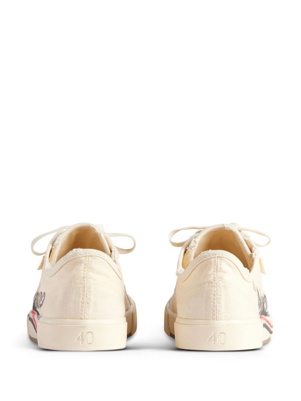 Shop Balenciaga Paris Canvas Sneakers In White