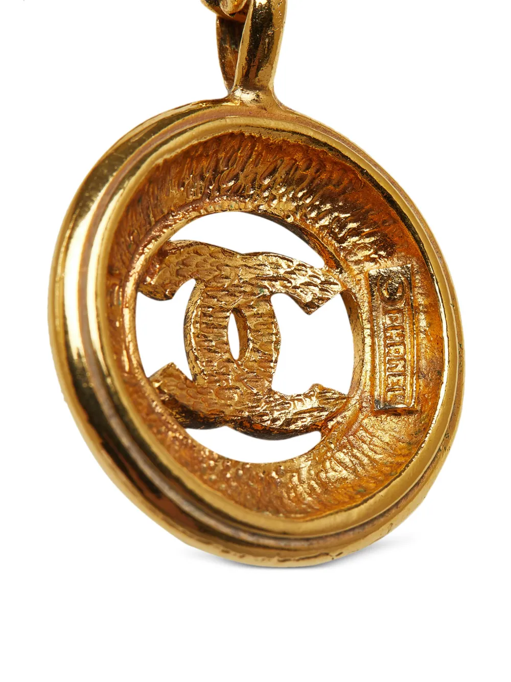 CHANEL Pre-Owned gold-plated CC pendant necklace - Goud