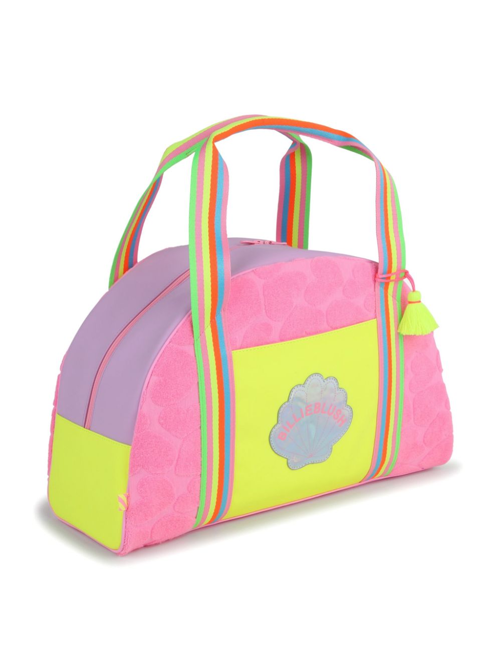 Shop Billieblush Shell-motif Panelled Weekend Bag In Pink
