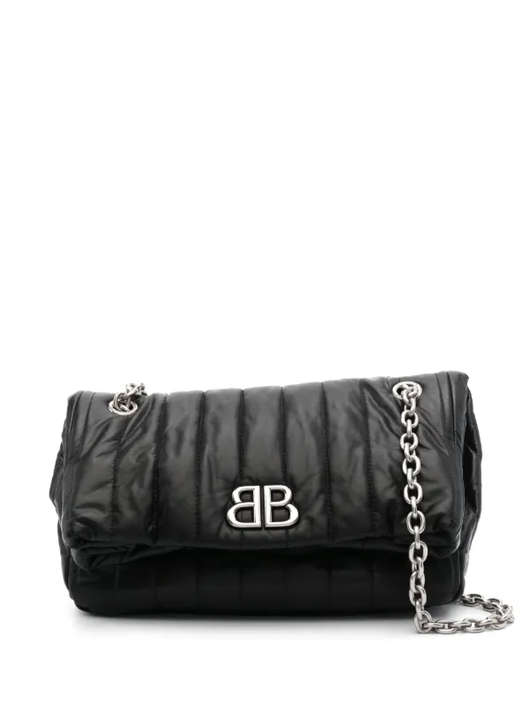 Balenciaga Small Monaco Shoulder Bag in Black