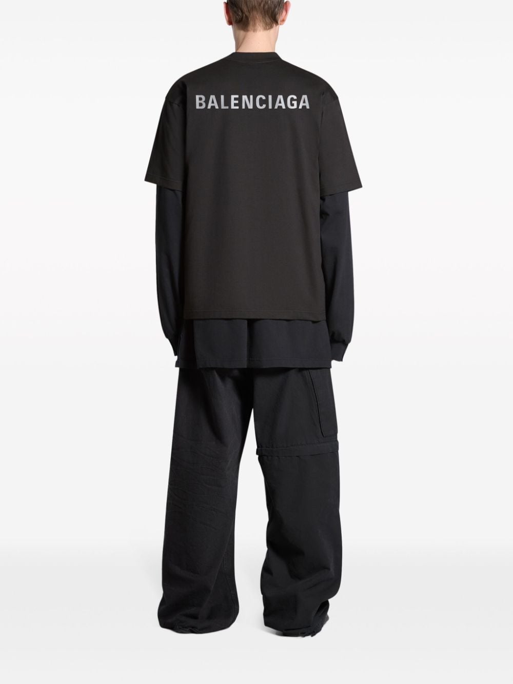 Balenciaga Katoenen T-shirt met logoprint Zwart