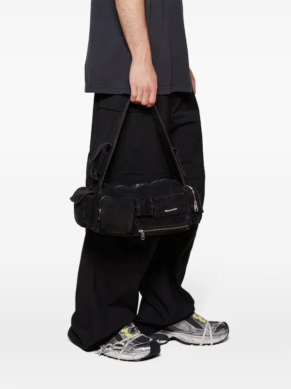 【BALENCIAGA】SUPERBUSY SMALL SLING BAG Men's Superbusy Sling Bag Small in Black | Balenciaga US