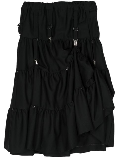 Noir Kei Ninomiya wool draped skirt