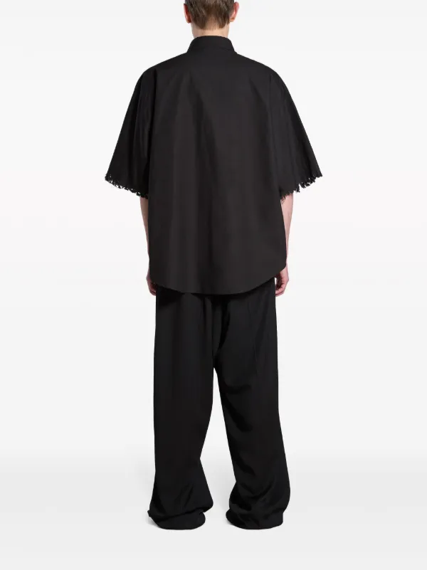 ジャケット BALENCIAGA BLACK COTTON SHIRT Oversized cotton shirt jacket in black - Balenciaga | Mytheresa