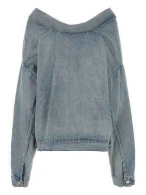 Balenciaga ドロップショルダー デニムジャケット | ブルー | FARFETCH JP