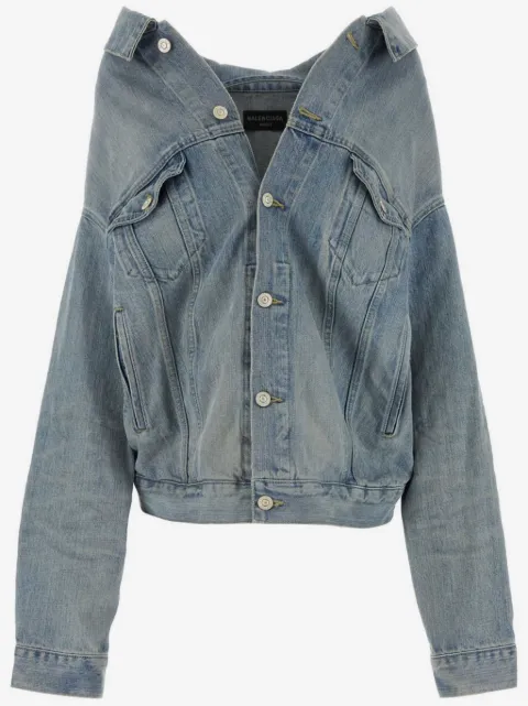 Balenciaga chaqueta vaquera con hombros caídos