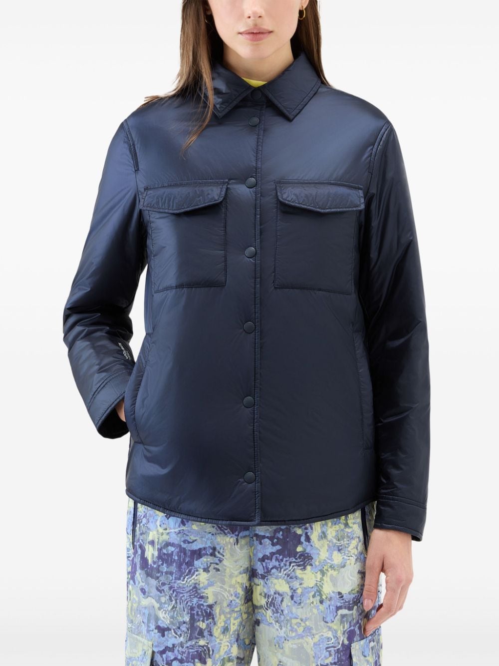 Woolrich Gewatteerd shirtjack Blauw