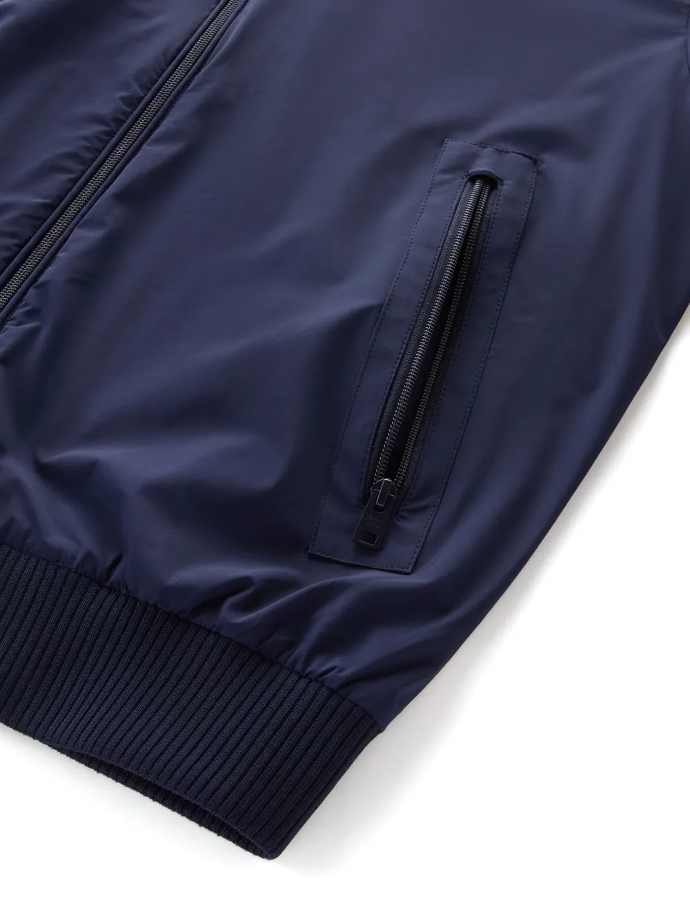 Woolrich logo-appliqué Bomber Jacket | Blue | FARFETCH