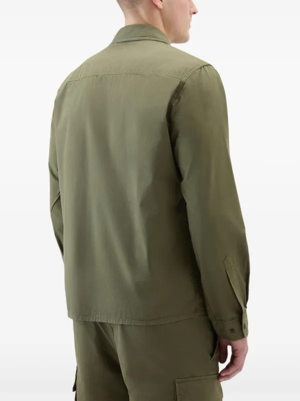 Woolrich gabardine-weave Shirt Jacket | Green | FARFETCH
