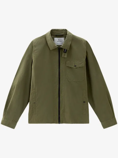 Woolrich gabardine-weave shirt jacket