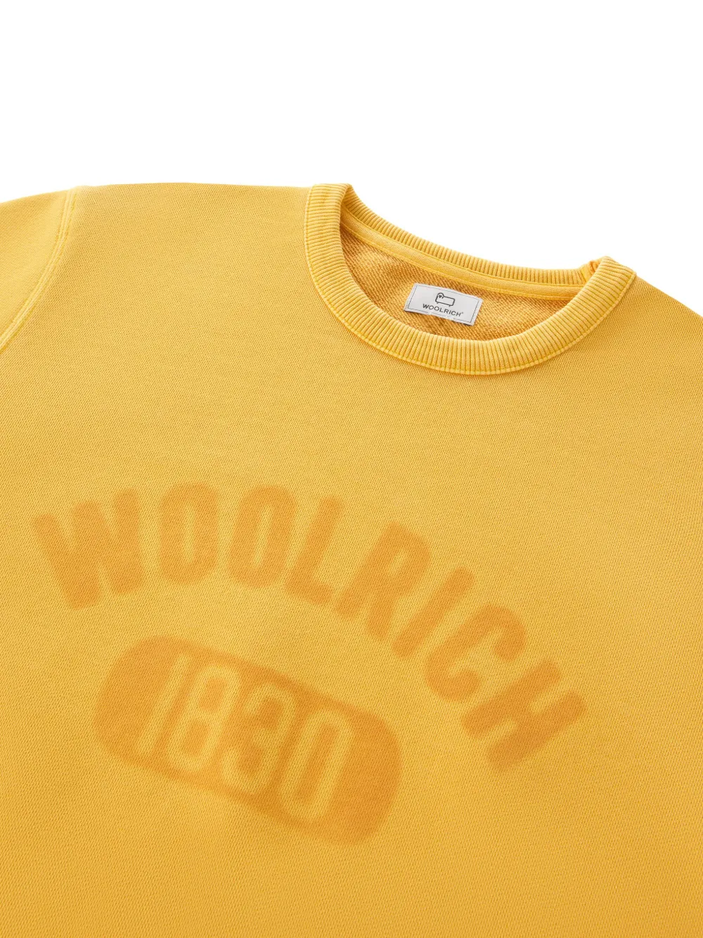 【送料&関税込】Woolrich Sweatshirt With Logo Woolrich logo-print Cotton Sweatshirt | Yellow | FARFETCH