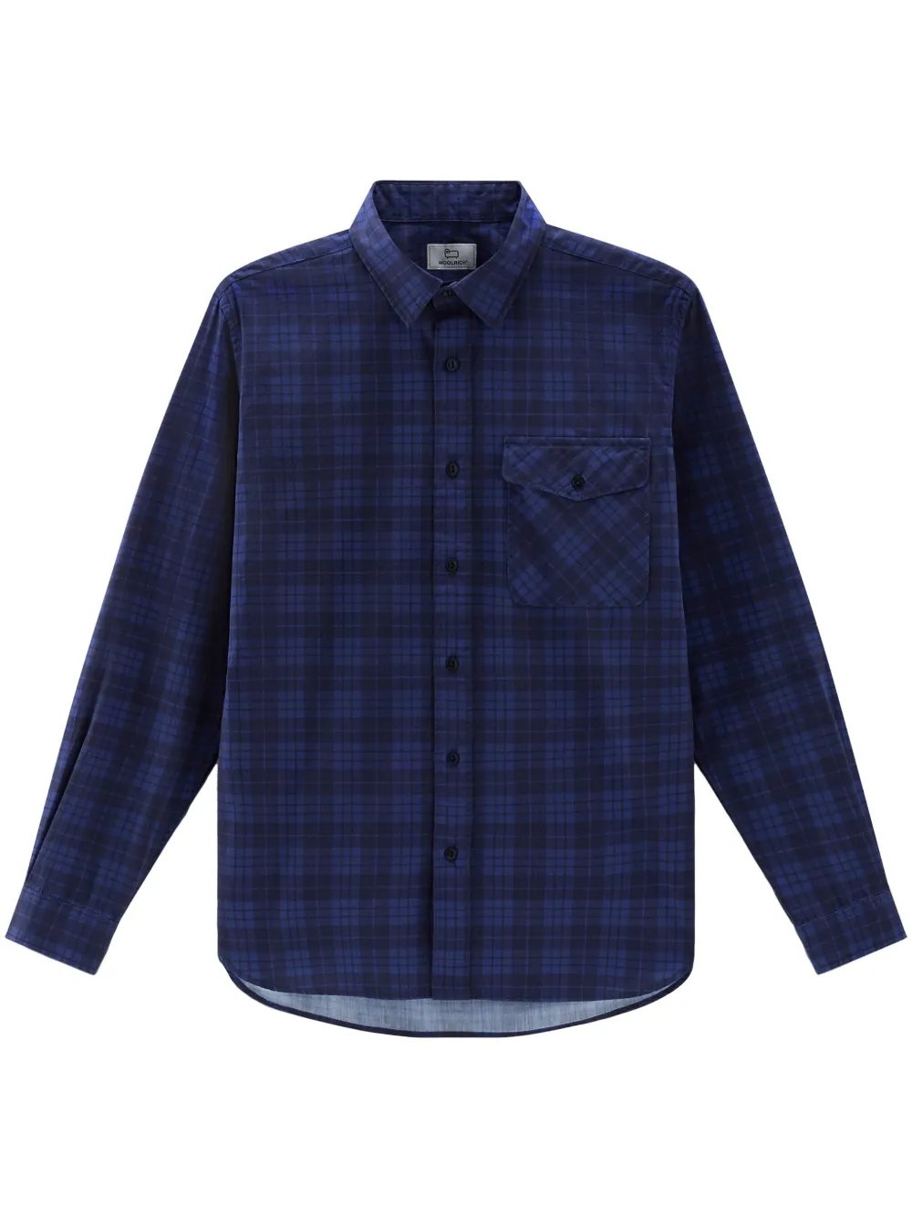 Woolrich Dobby Checked Shirt In Blue