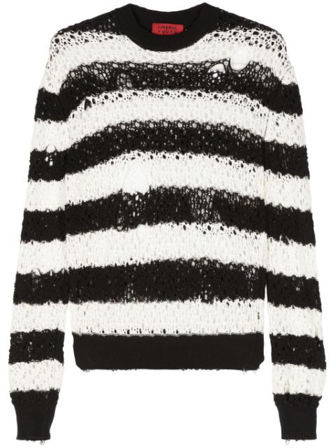 Liberal Youth Ministry striped cut-out detail jumper