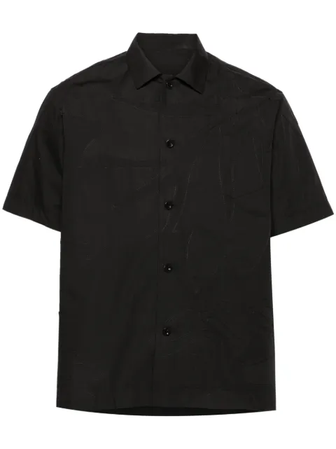 sacai motif-embroidered poplin shirt