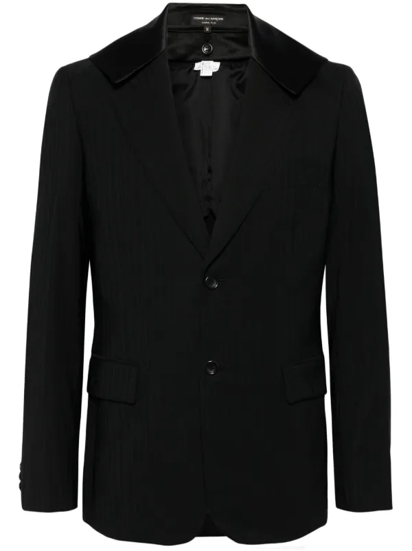 archive COMME des GARÇONS tailored Comme des Garçons Homme brown blazer with pressed accordeon
