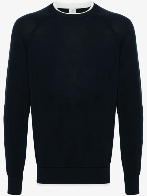 Eleventy layered-trim cotton jumper