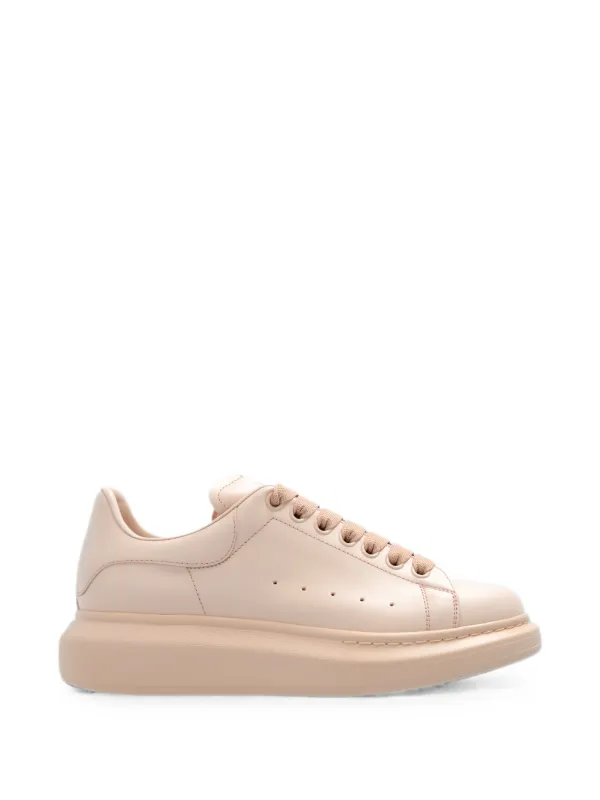 Alexander McQueen Oversized Tonal Leather Sneakers in Neutrals