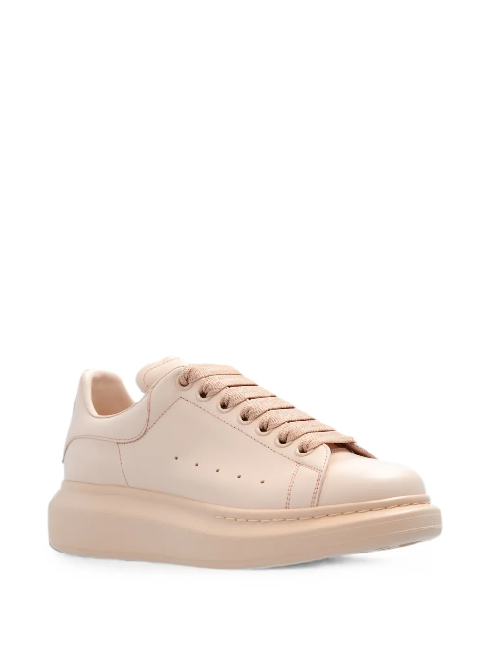 Alexander McQueen Oversized Tonal Leather Sneakers in Neutrals, view 2