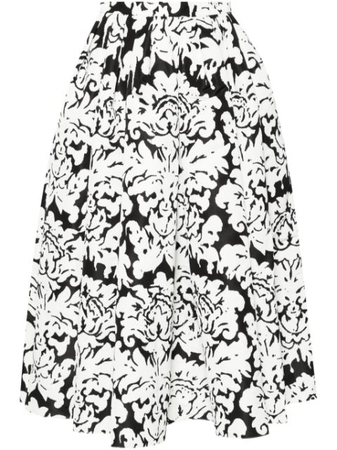 Alexander McQueen Damask-print midi skirt Women