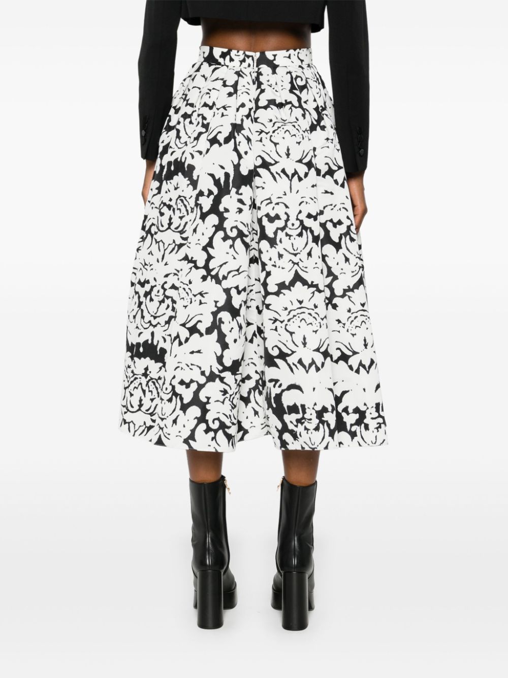 Alexander McQueen Damask-print midi skirt Women