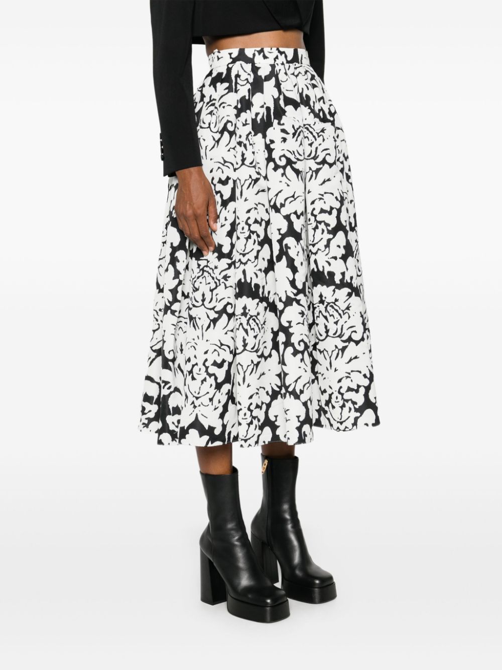 Alexander McQueen Damask-print midi skirt Women