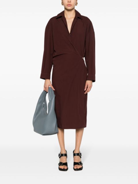 asymmetric midi shirtdress