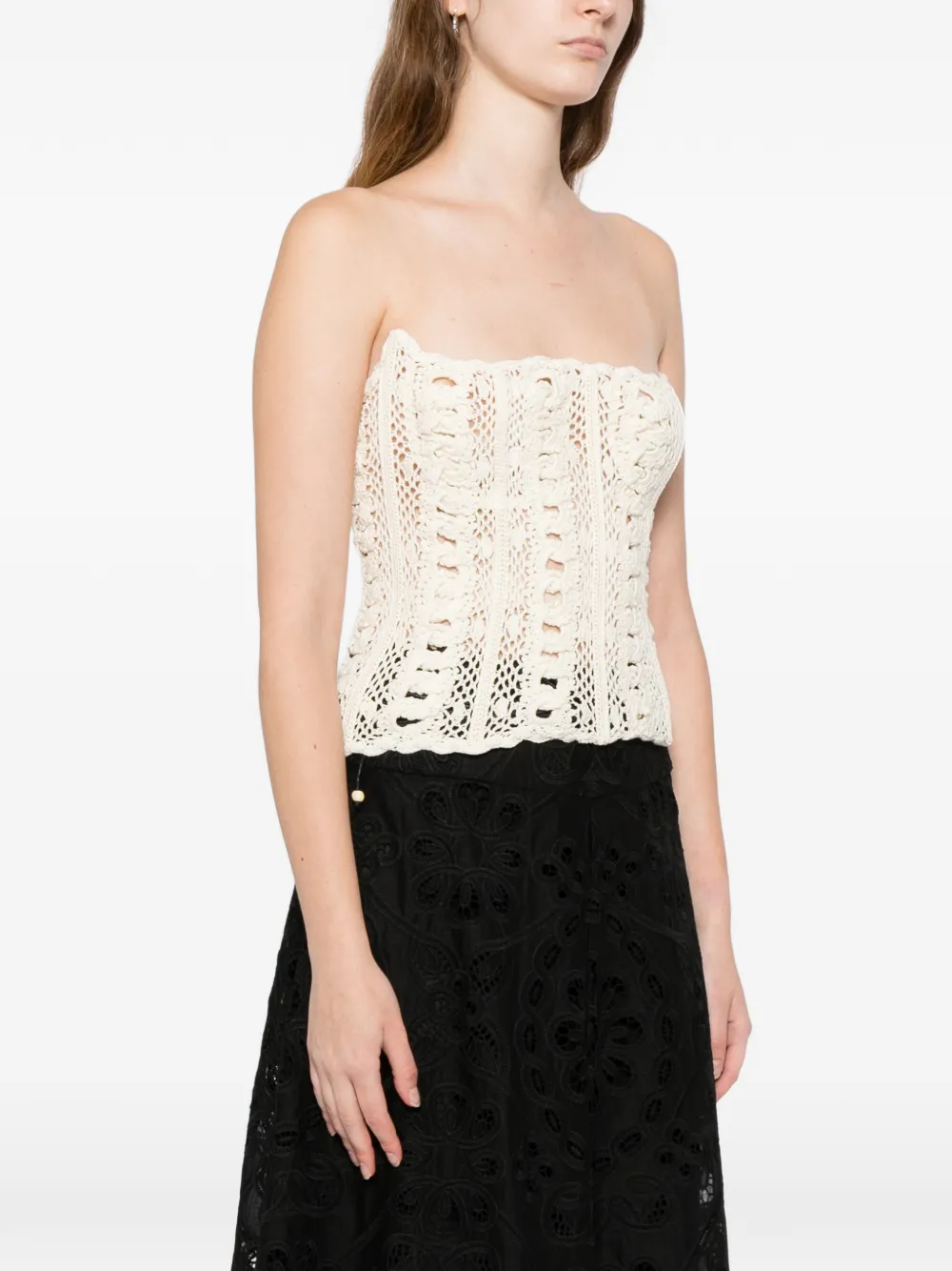 Oscar de la Renta Gebreide tanktop Beige