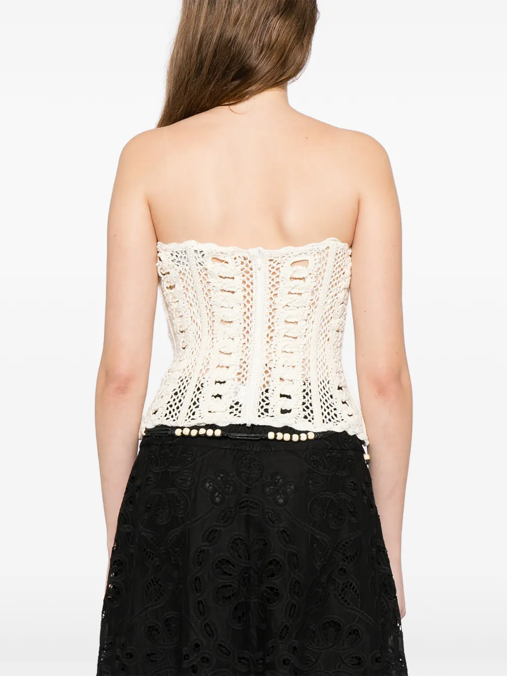 Oscar de la Renta Gebreide tanktop Beige