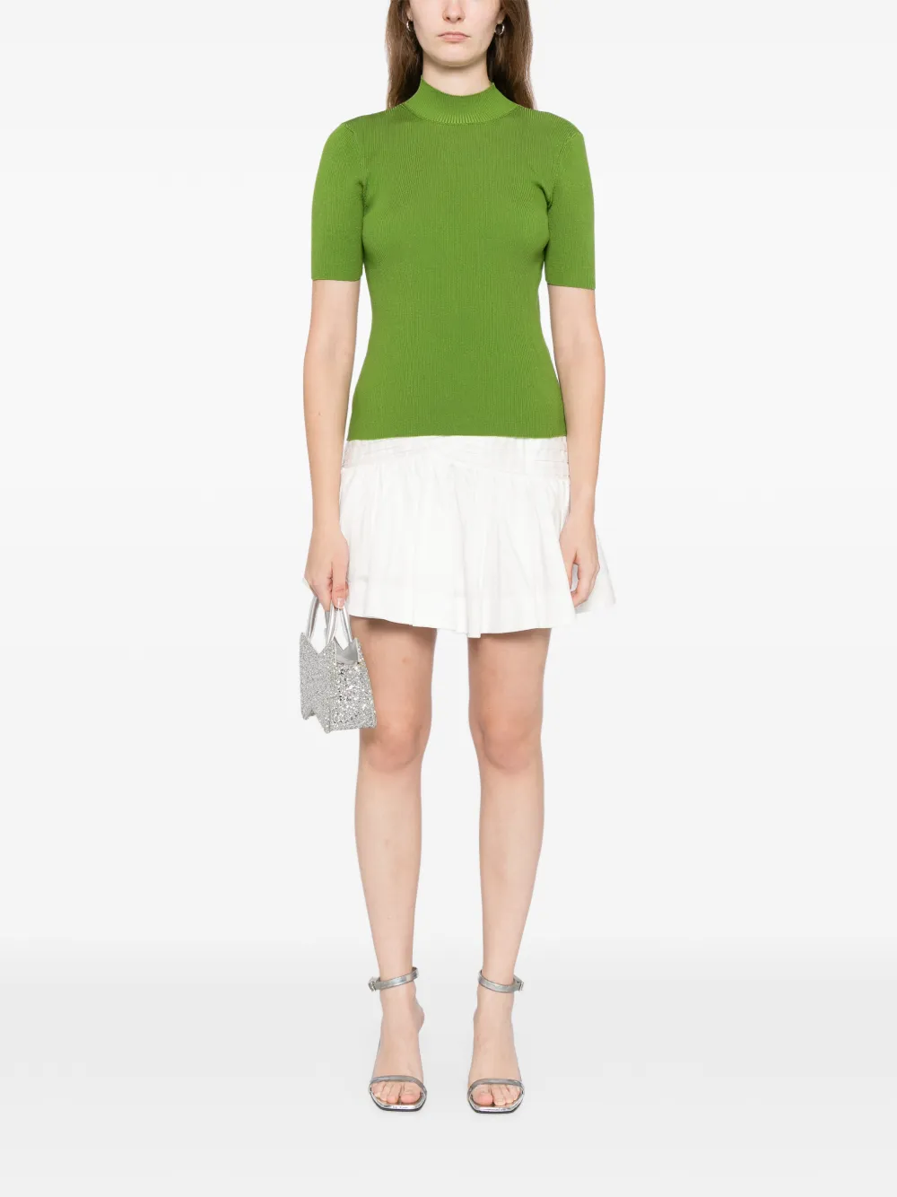  Oscar De La Renta Turtleneck Top - Green 